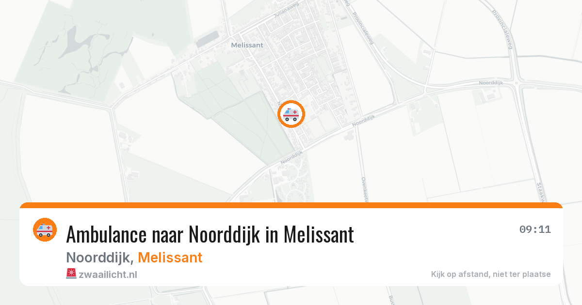 Ambulance naar Noorddijk in Melissant — 6 aug 2026