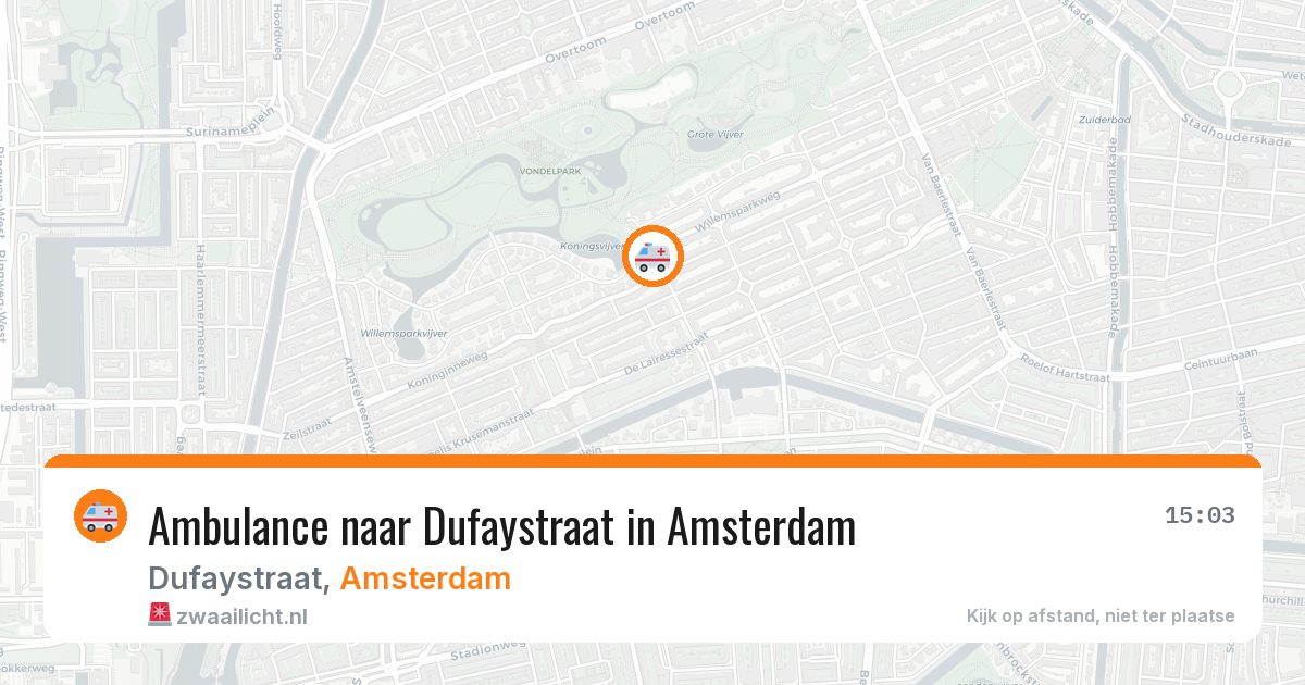 Ambulance naar Dufaystraat in Amsterdam — 2 jun 2026