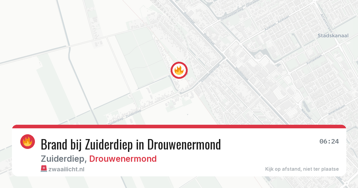 Brand bij Zuiderdiep in Drouwenermond — 13 mei 2026