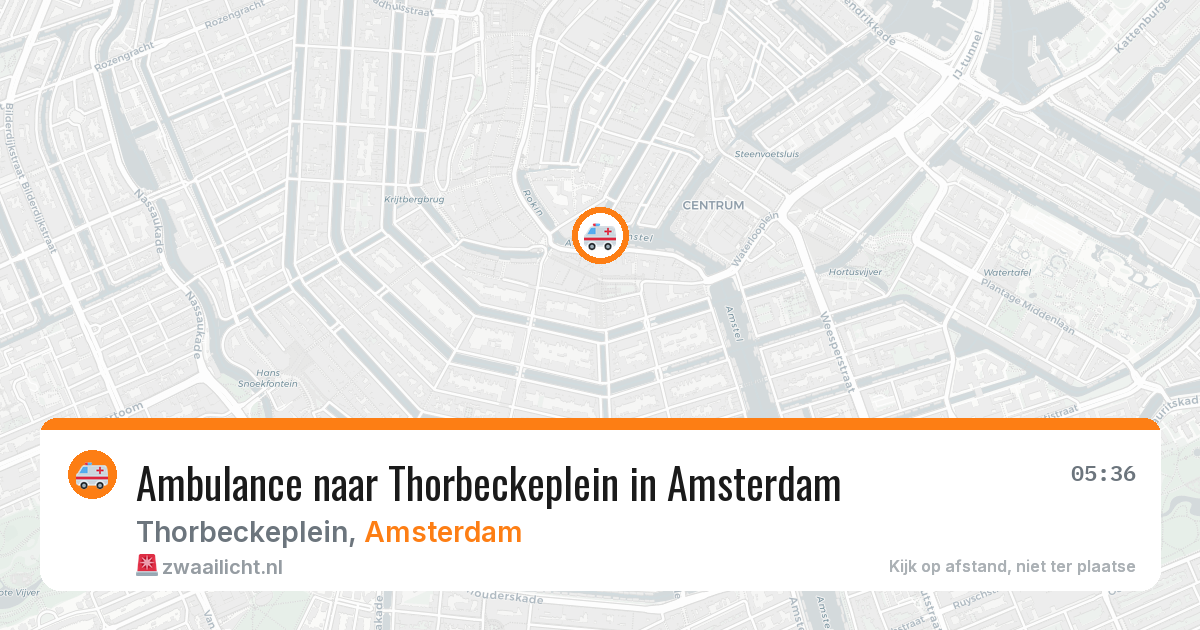 Ambulance naar Thorbeckeplein in Amsterdam — 9 mei 2026