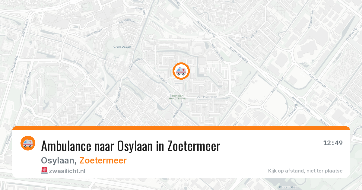 Ambulance naar Osylaan in Zoetermeer — 2 aug 2026