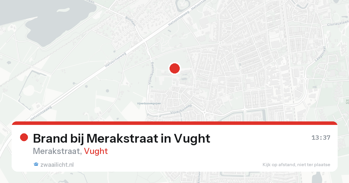 Brand bij Merakstraat in Vught — 22 jun 2026