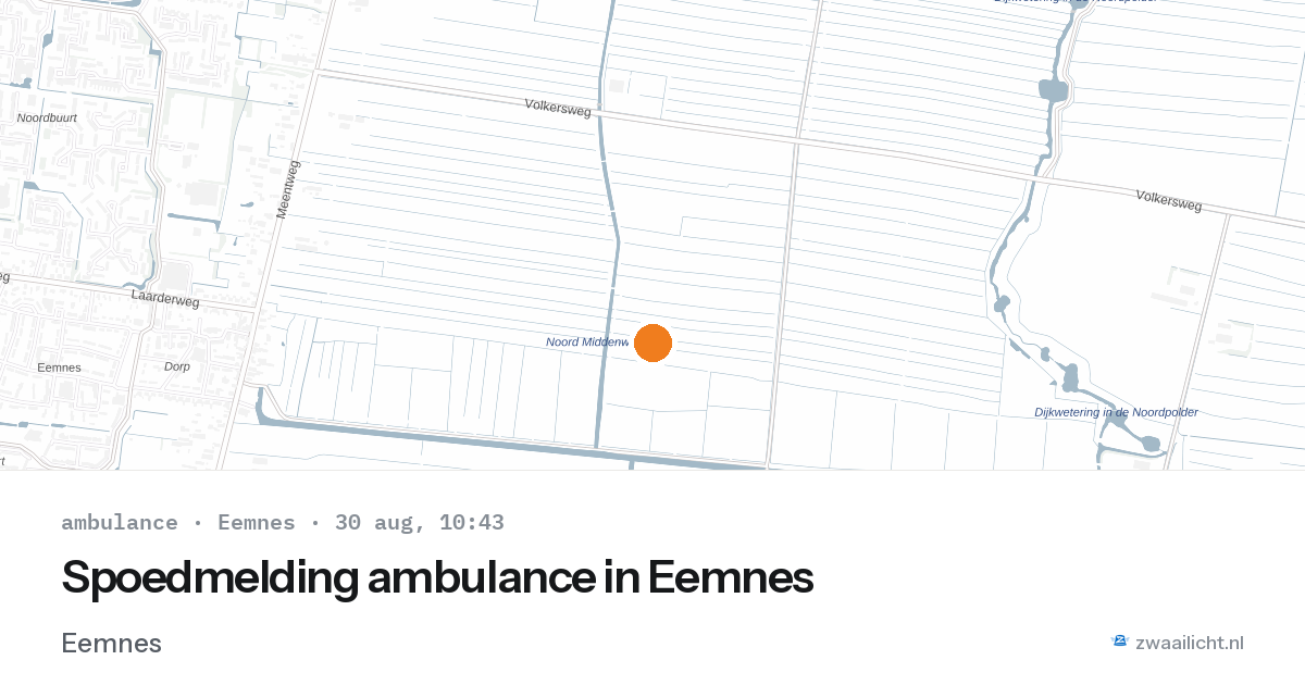 Spoedmelding ambulance in Eemnes — 30 aug 2026