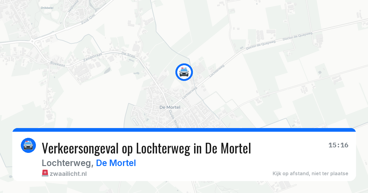 Verkeersongeval op Lochterweg in De Mortel — 13 jun 2026
