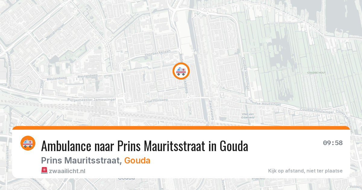Ambulance naar Prins Mauritsstraat in Gouda — 29 jan 2026