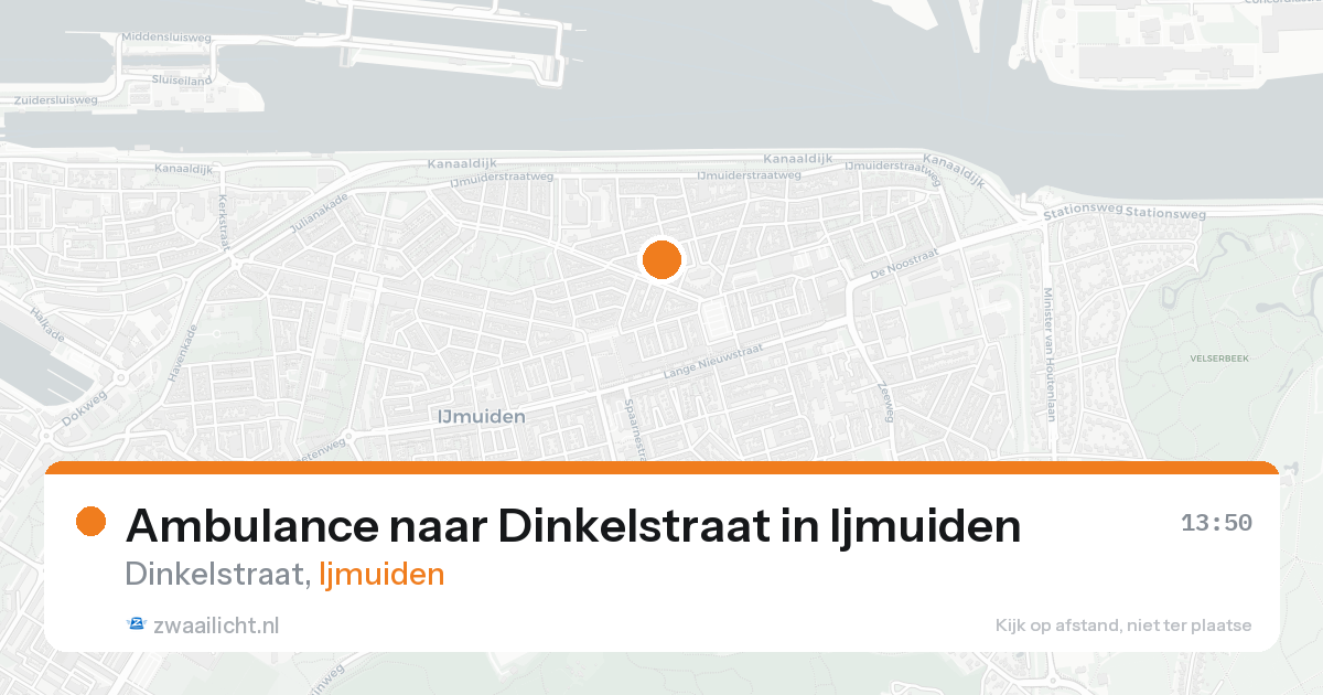 Ambulance naar Dinkelstraat in Ijmuiden — 17 aug 2026