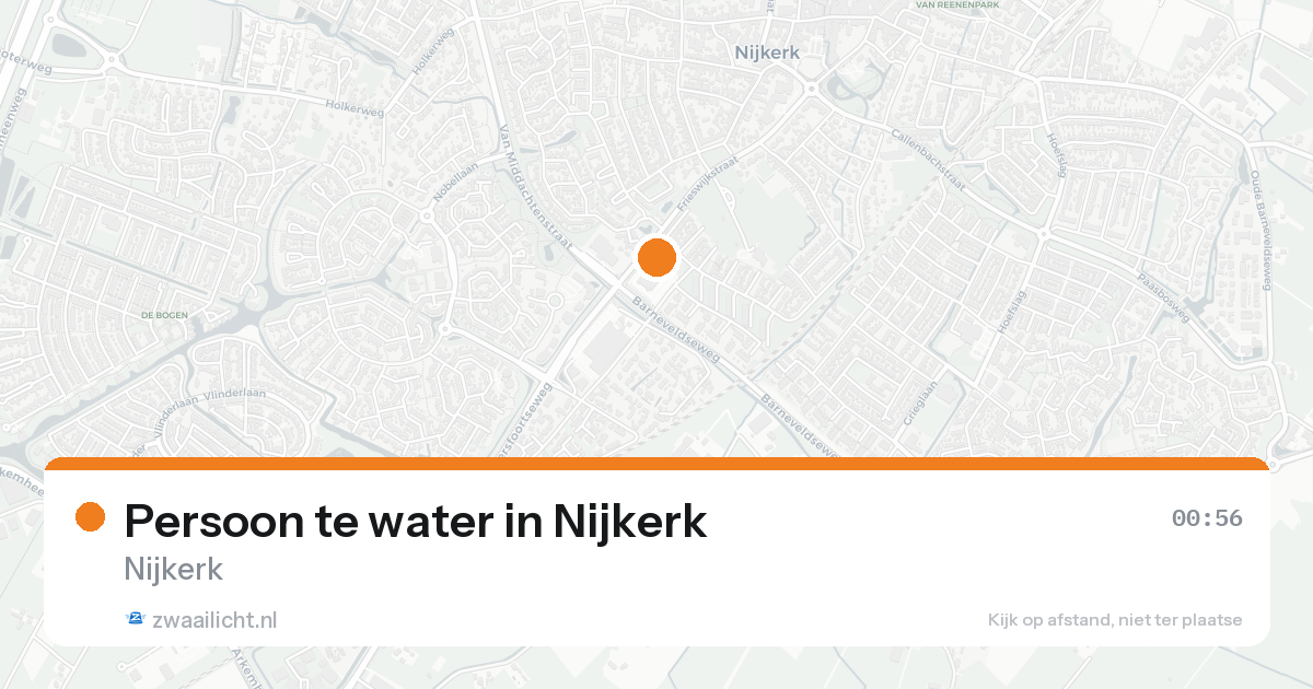 Persoon te water in Nijkerk — 17 jul 2026