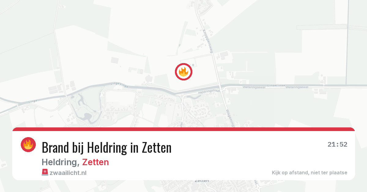 Brand bij Heldring in Zetten — 17 mei 2026