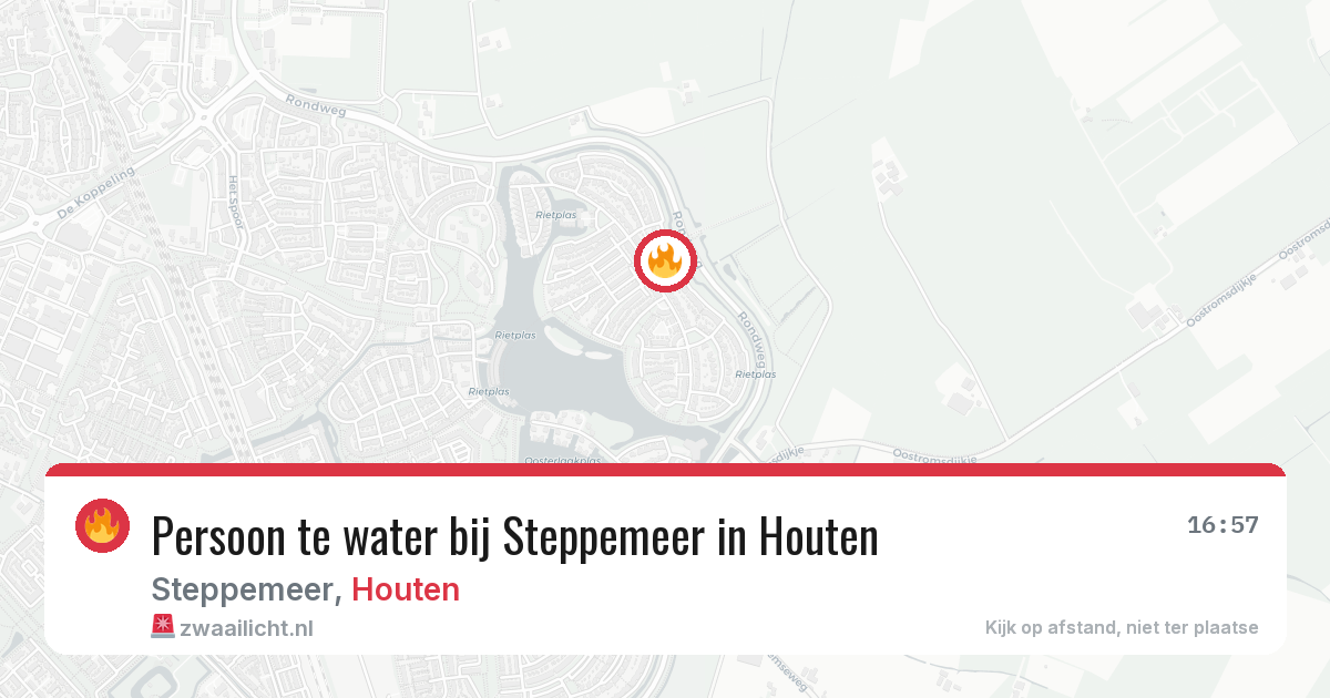 Persoon te water bij Steppemeer in Houten — 20 jun 2026