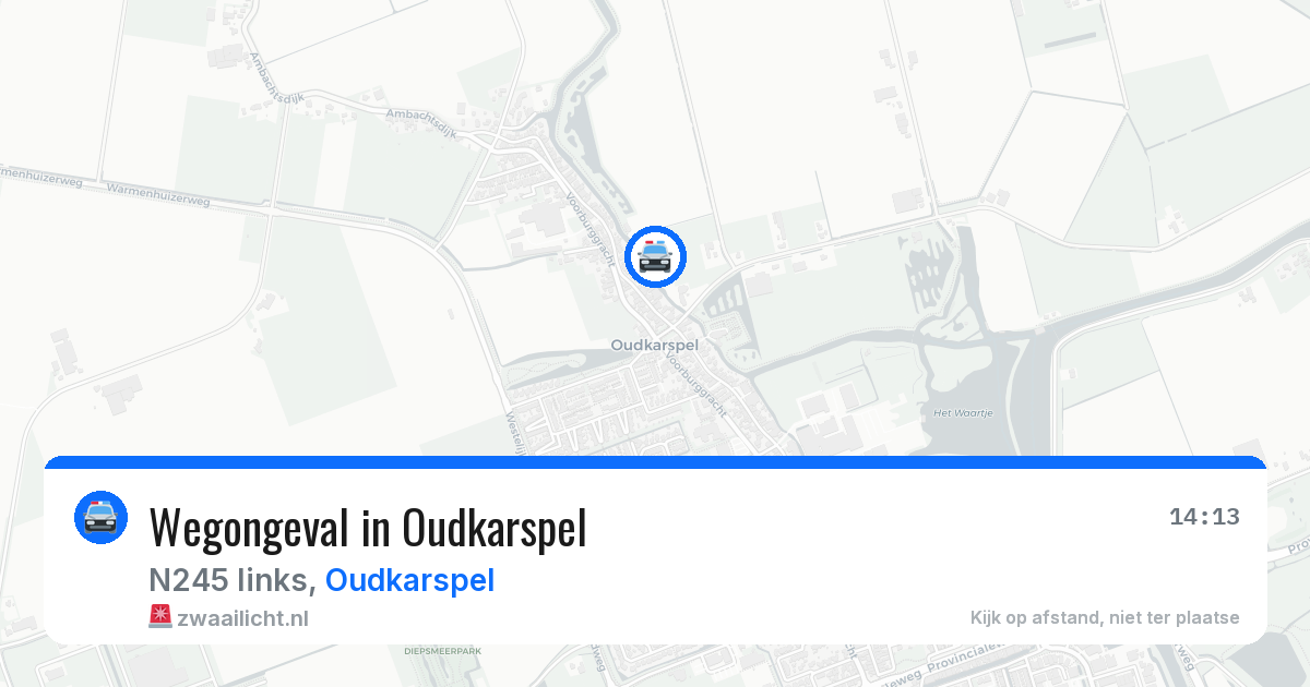 Wegongeval in Oudkarspel — 7 jul 2026