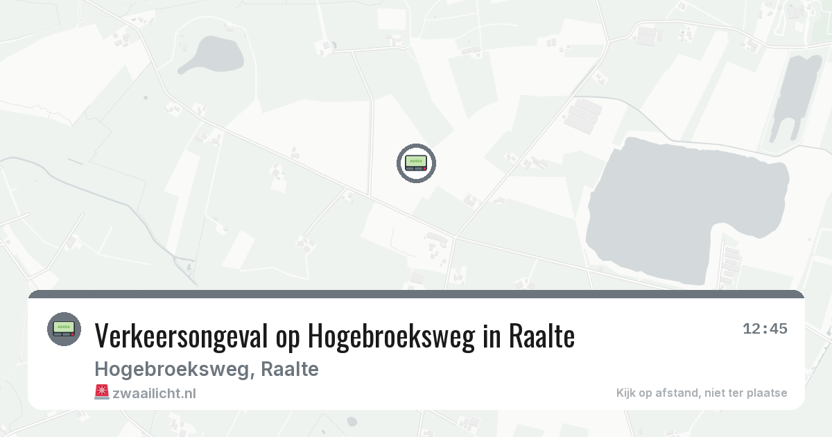 Verkeersongeval op Hogebroeksweg in Raalte — 6 jul 2026