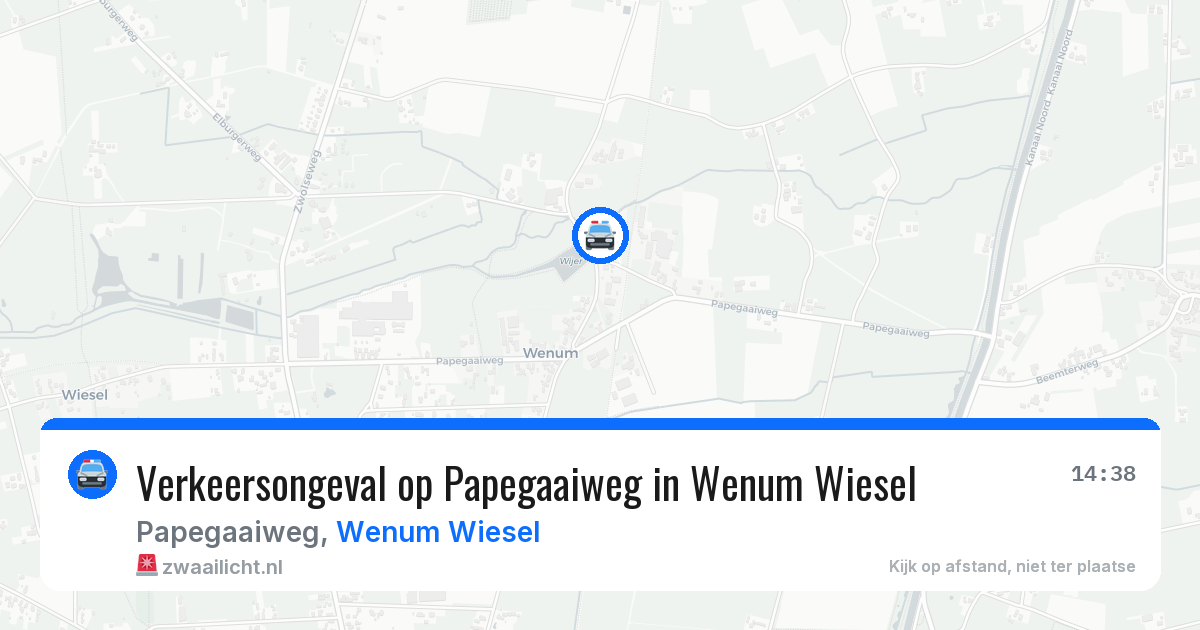 Verkeersongeval op Papegaaiweg in Wenum Wiesel — 4 mei 2026