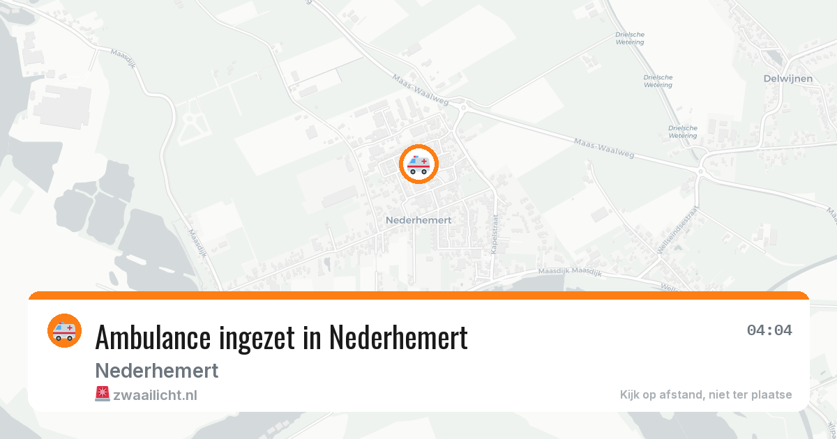 Ambulance ingezet in Nederhemert — 29 jan 2026