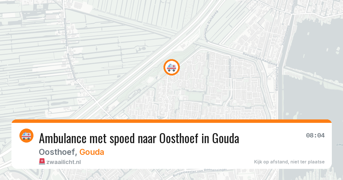 Ambulance met spoed naar Oosthoef in Gouda — 8 apr 2026