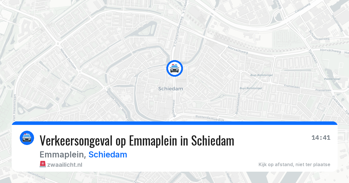 Verkeersongeval op Emmaplein in Schiedam — 29 jun 2026