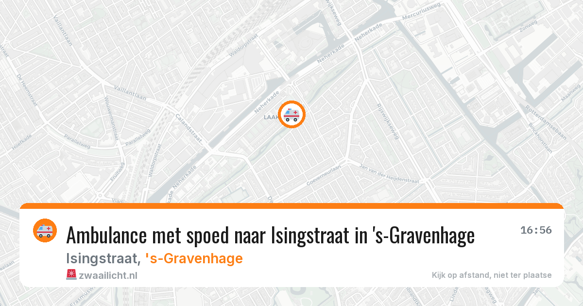 Ambulance met spoed naar Isingstraat in 's-Gravenhage — 13 jun 2026