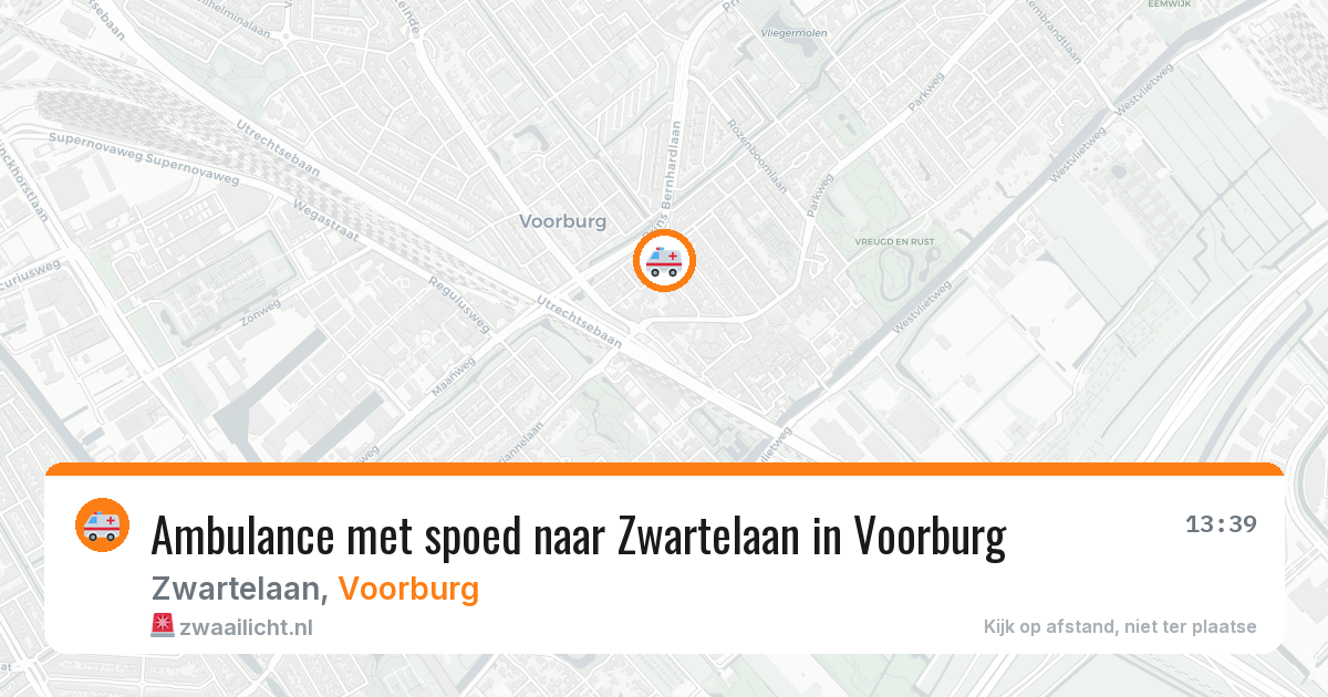 Ambulance met spoed naar Zwartelaan in Voorburg — 17 jan 2026