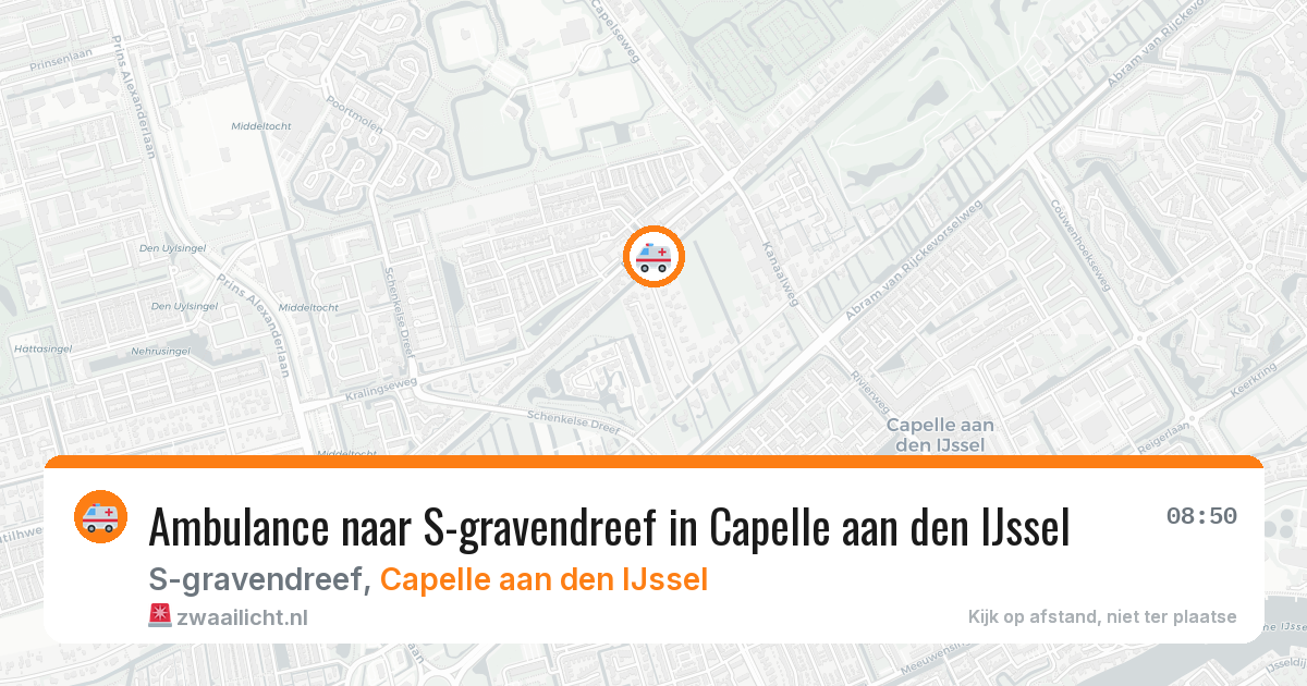 Ambulance naar S-gravendreef in Capelle aan den IJssel — 15 mrt 2026