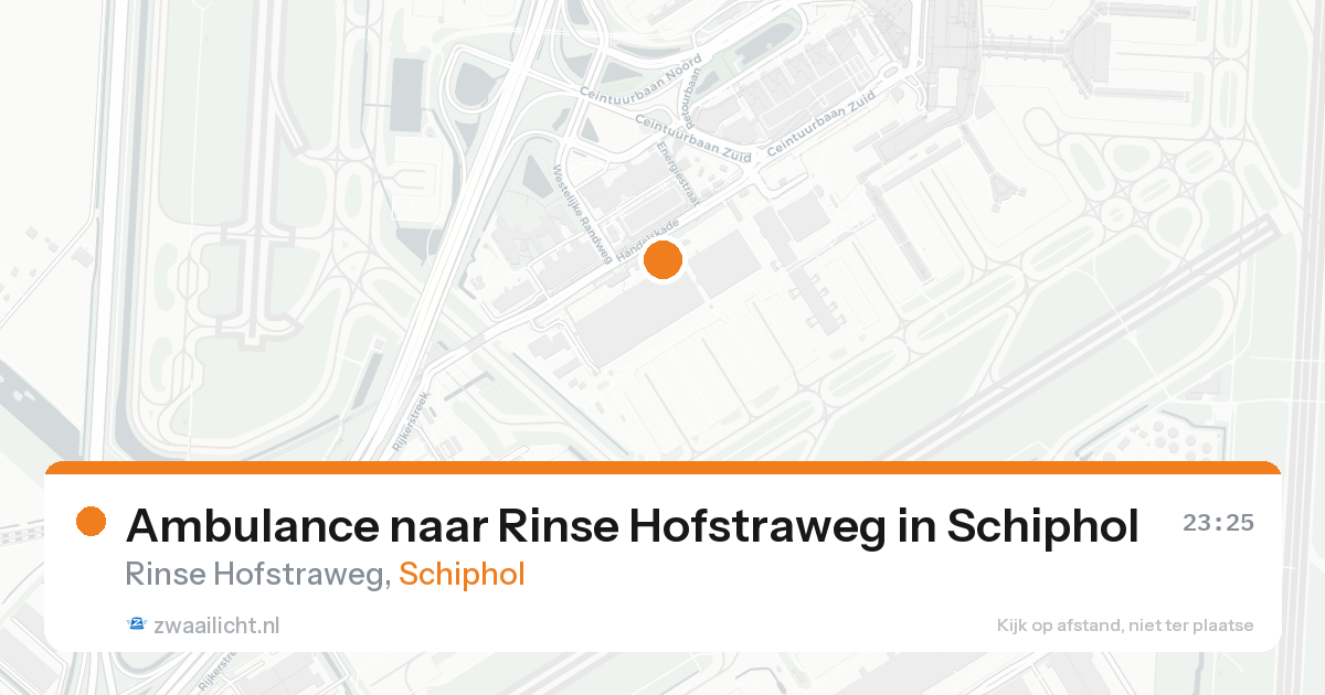 Ambulance naar Rinse Hofstraweg in Schiphol — 23 aug 2026