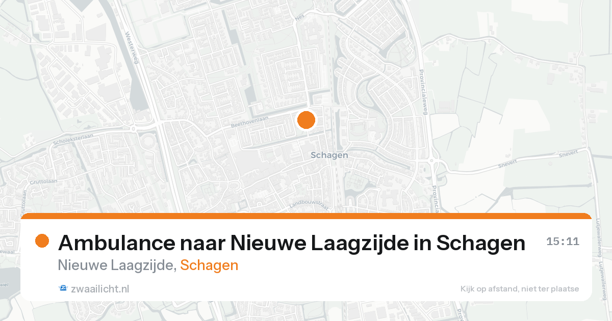 Ambulance naar Nieuwe Laagzijde in Schagen — 15 aug 2026