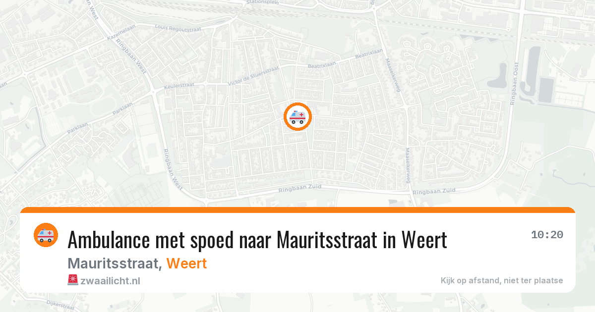 Ambulance met spoed naar Mauritsstraat in Weert — 1 aug 2026