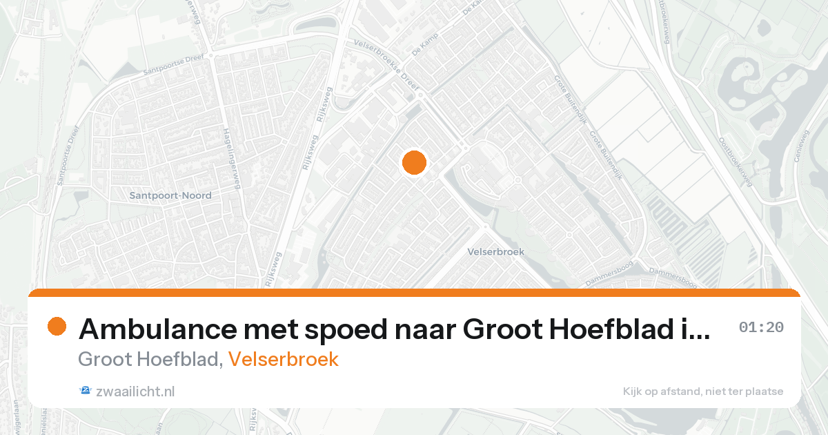 Ambulance met spoed naar Groot Hoefblad in Velserbroek — 5 jun 2026