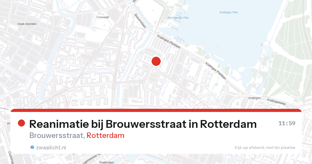 Reanimatie bij Brouwersstraat in Rotterdam — 26 aug 2026