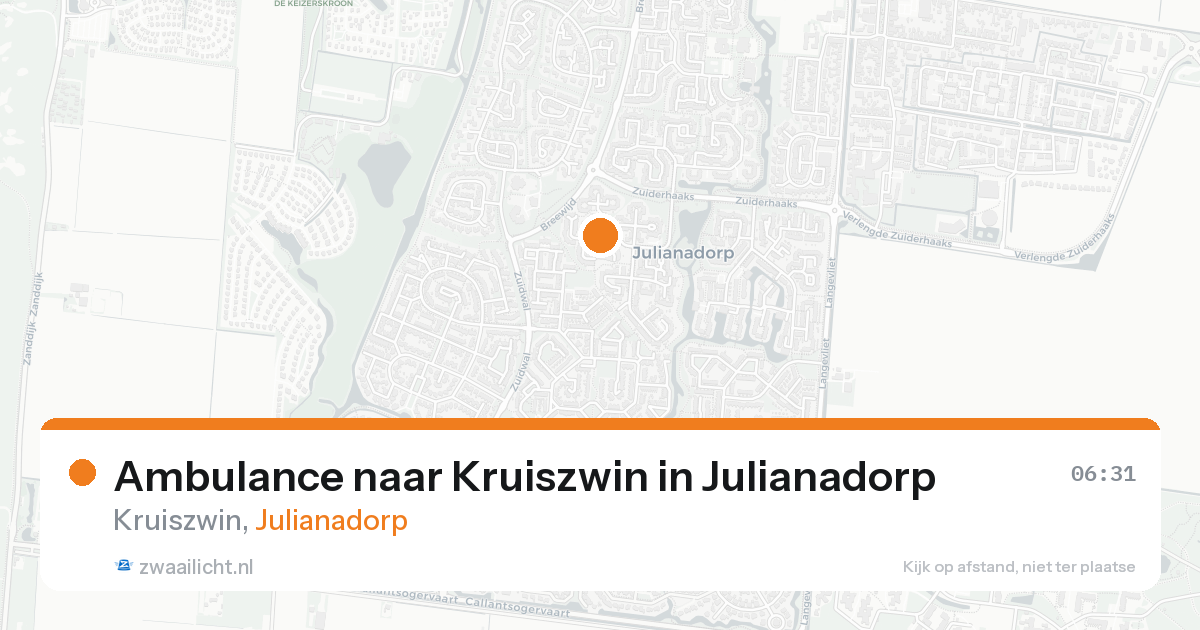 Ambulance naar Kruiszwin in Julianadorp — 31 jan 2026