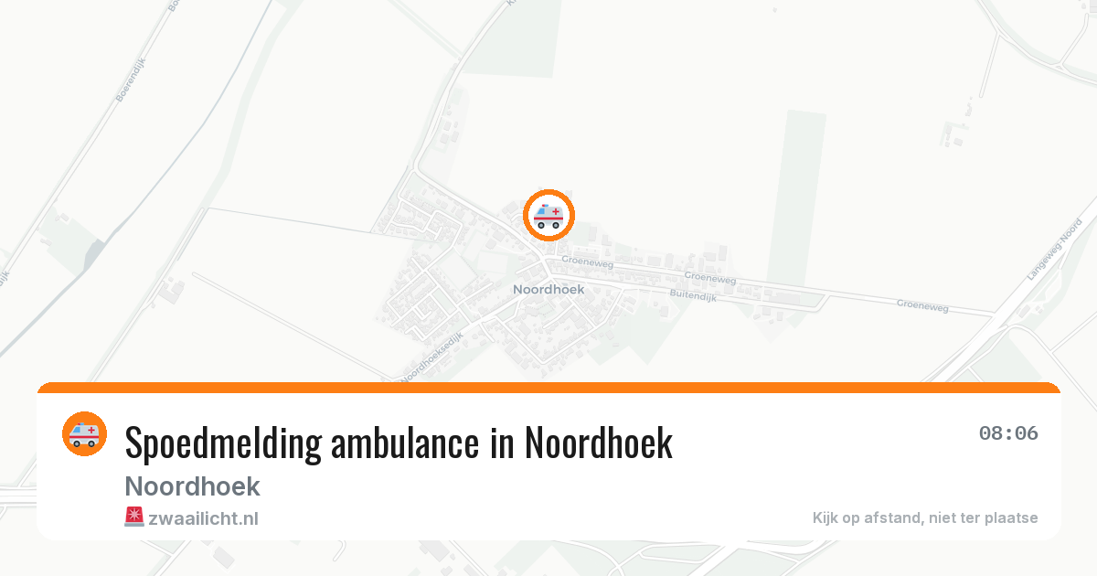 Spoedmelding ambulance in Noordhoek — 2 mei 2026