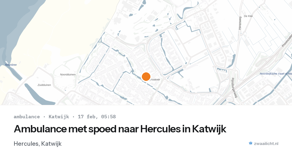 Ambulance met spoed naar Hercules in Katwijk — 17 feb 2026