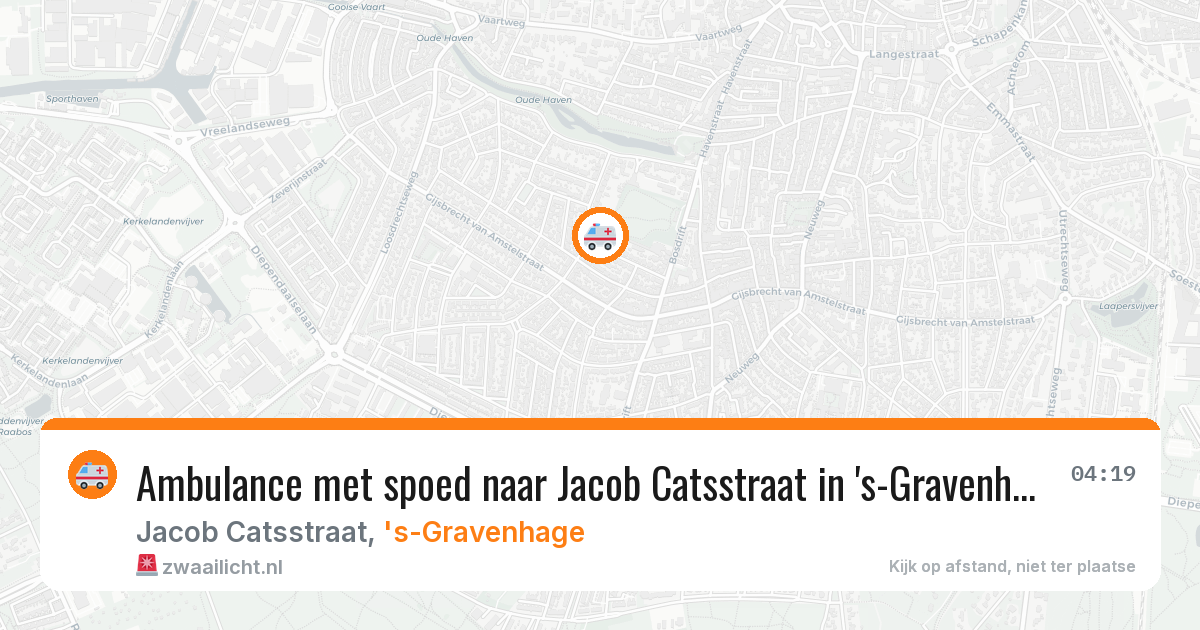 Ambulance met spoed naar Jacob Catsstraat in 's-Gravenhage — 12 feb 2026