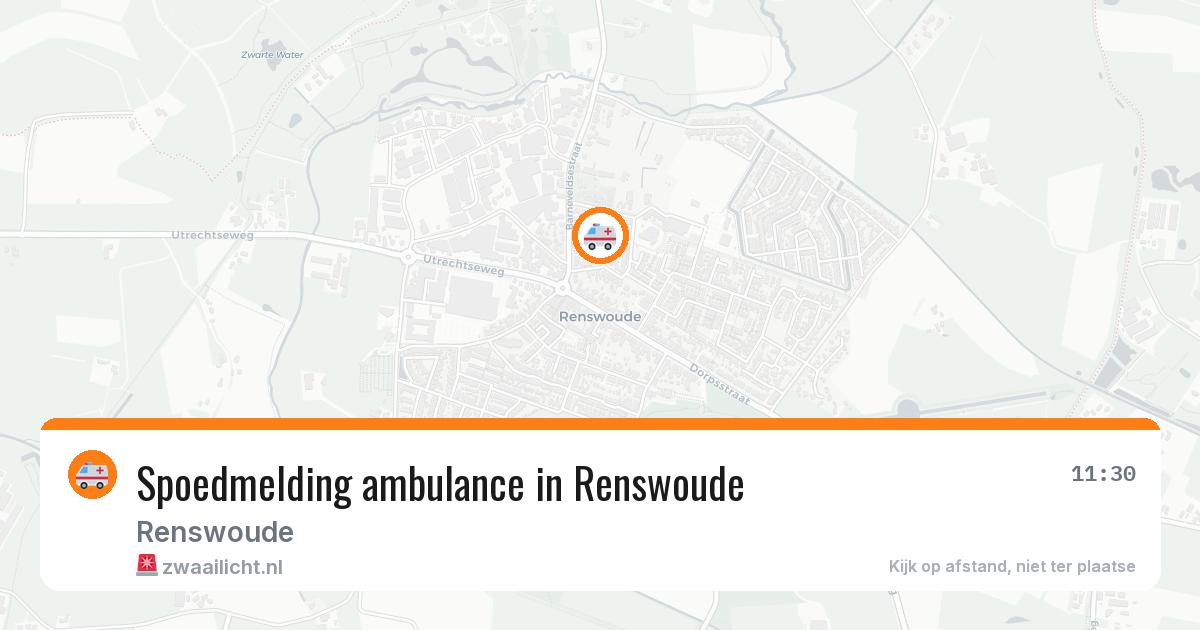 Spoedmelding ambulance in Renswoude — 24 mei 2026