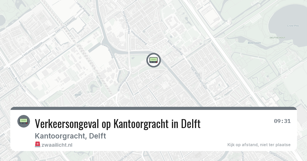 Verkeersongeval op Kantoorgracht in Delft — 2 mrt 2026