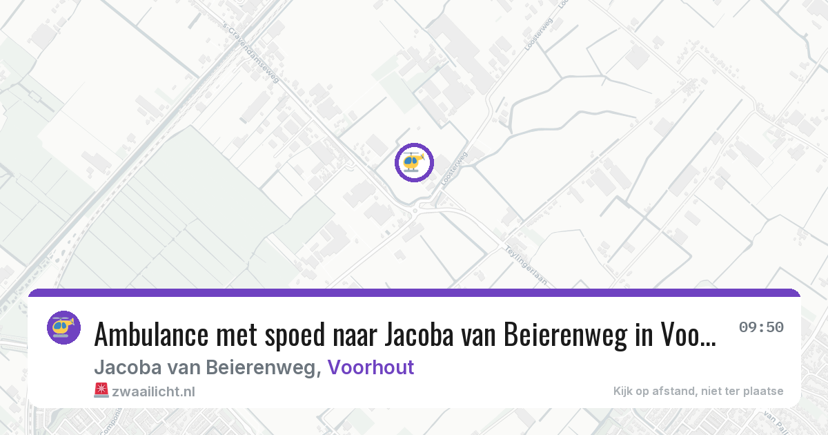 Ambulance met spoed naar Jacoba van Beierenweg in Voorhout — 18 jul 2026