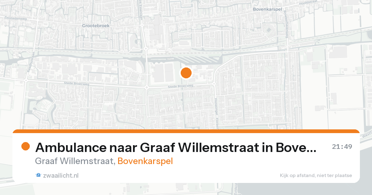 Ambulance naar Graaf Willemstraat in Bovenkarspel — 23 aug 2026