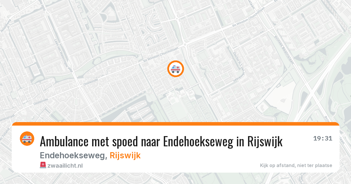 Ambulance met spoed naar Endehoekseweg in Rijswijk — 22 jul 2026