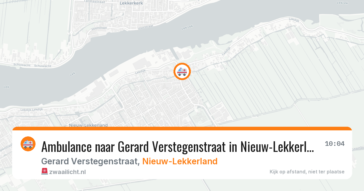 Ambulance naar Gerard Verstegenstraat in Nieuw-Lekkerland — 8 apr 2026