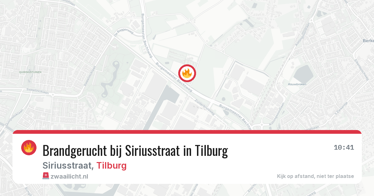 Brandgerucht bij Siriusstraat in Tilburg — 29 mei 2026