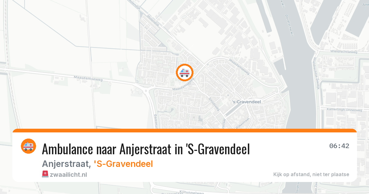 Ambulance naar Anjerstraat in 'S-Gravendeel — 25 jun 2026