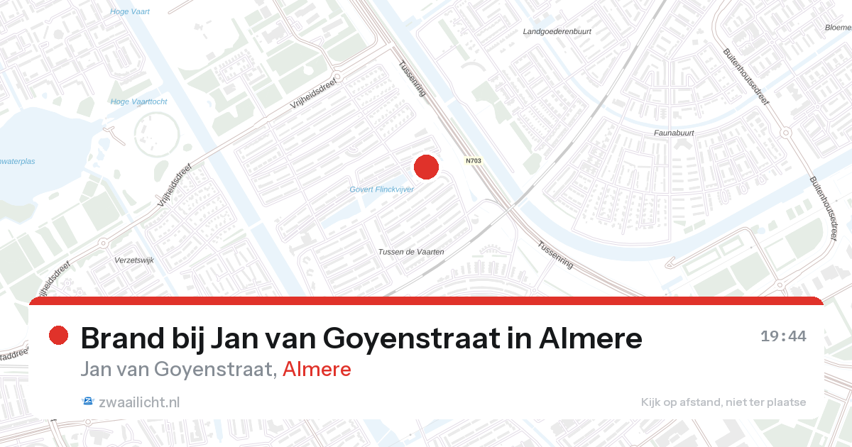 Brand bij Jan van Goyenstraat in Almere — 5 apr 2026