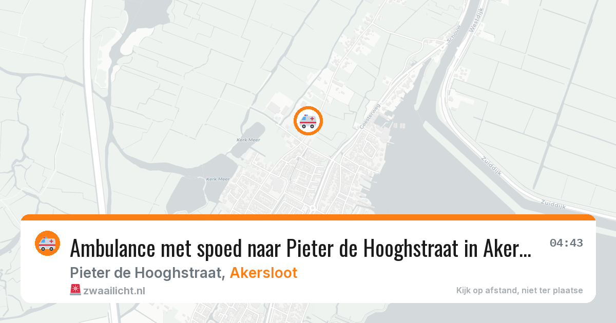Ambulance met spoed naar Pieter de Hooghstraat in Akersloot — 11 feb 2026