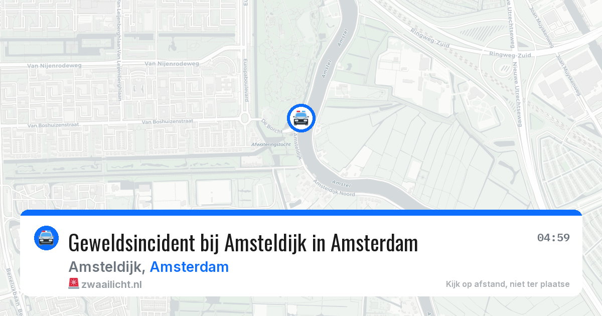 Geweldsincident bij Amsteldijk in Amsterdam — 7 apr 2026