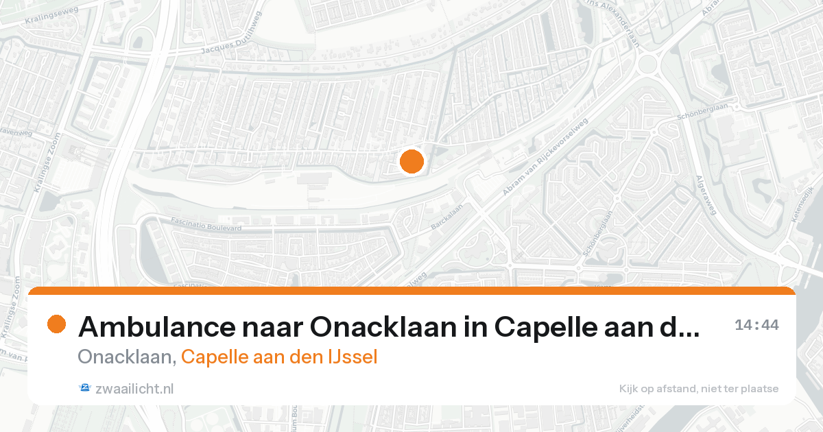 Ambulance naar Onacklaan in Capelle aan den IJssel — 15 aug 2026