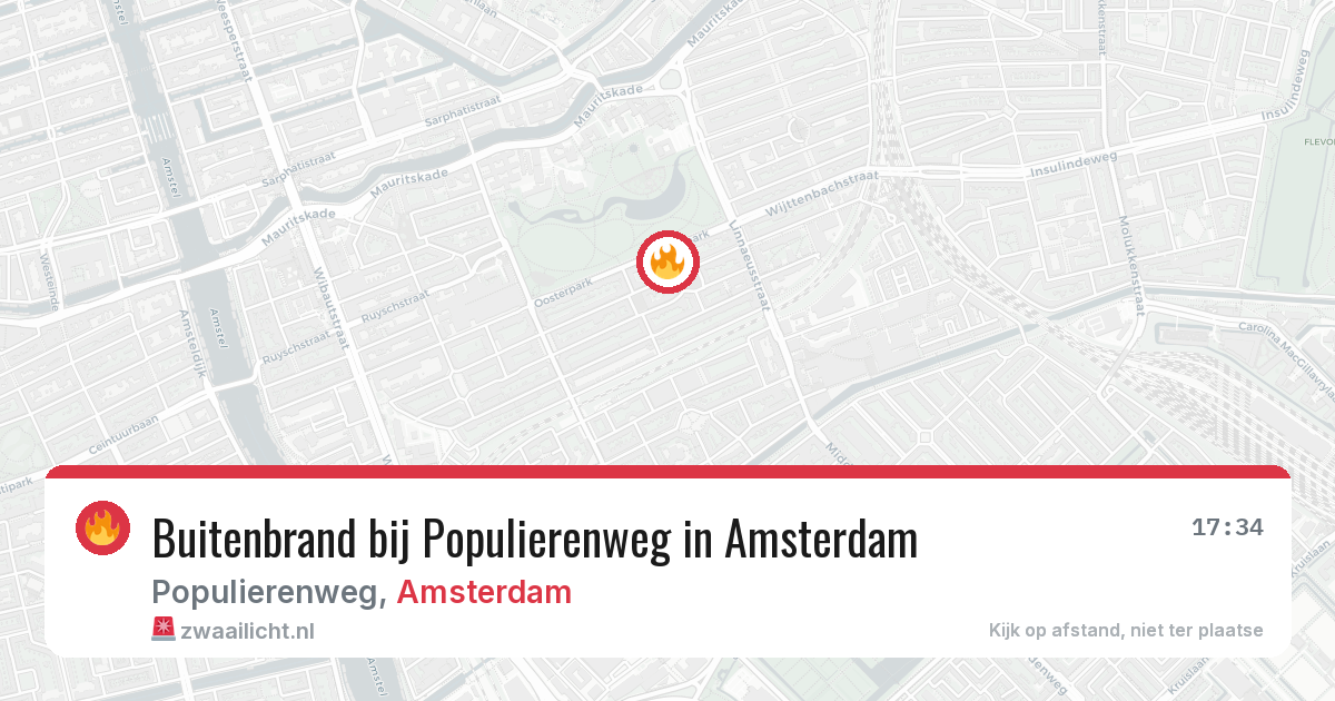 Buitenbrand bij Populierenweg in Amsterdam — 25 mei 2026