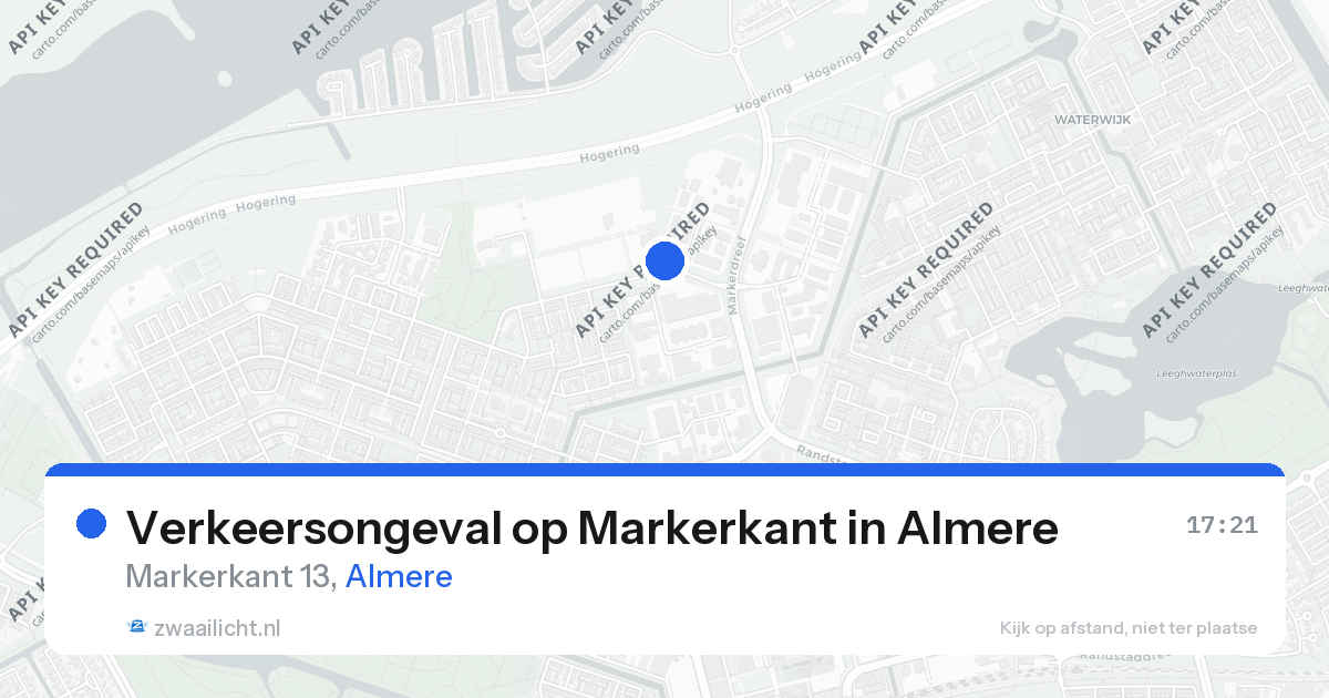 Verkeersongeval op Markerkant in Almere — 26 aug 2026