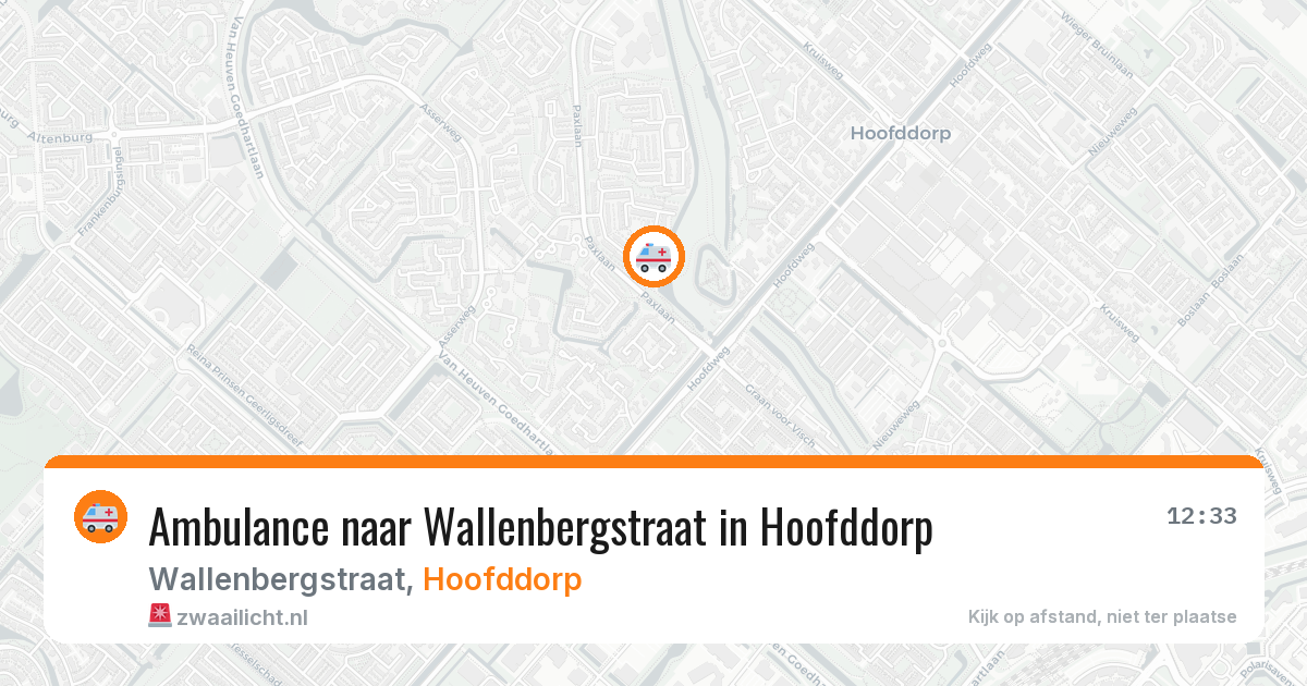 Ambulance naar Wallenbergstraat in Hoofddorp — 8 feb 2026