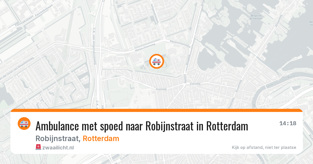 Ambulance met spoed naar Robijnstraat in Rotterdam — 25 mei 2026