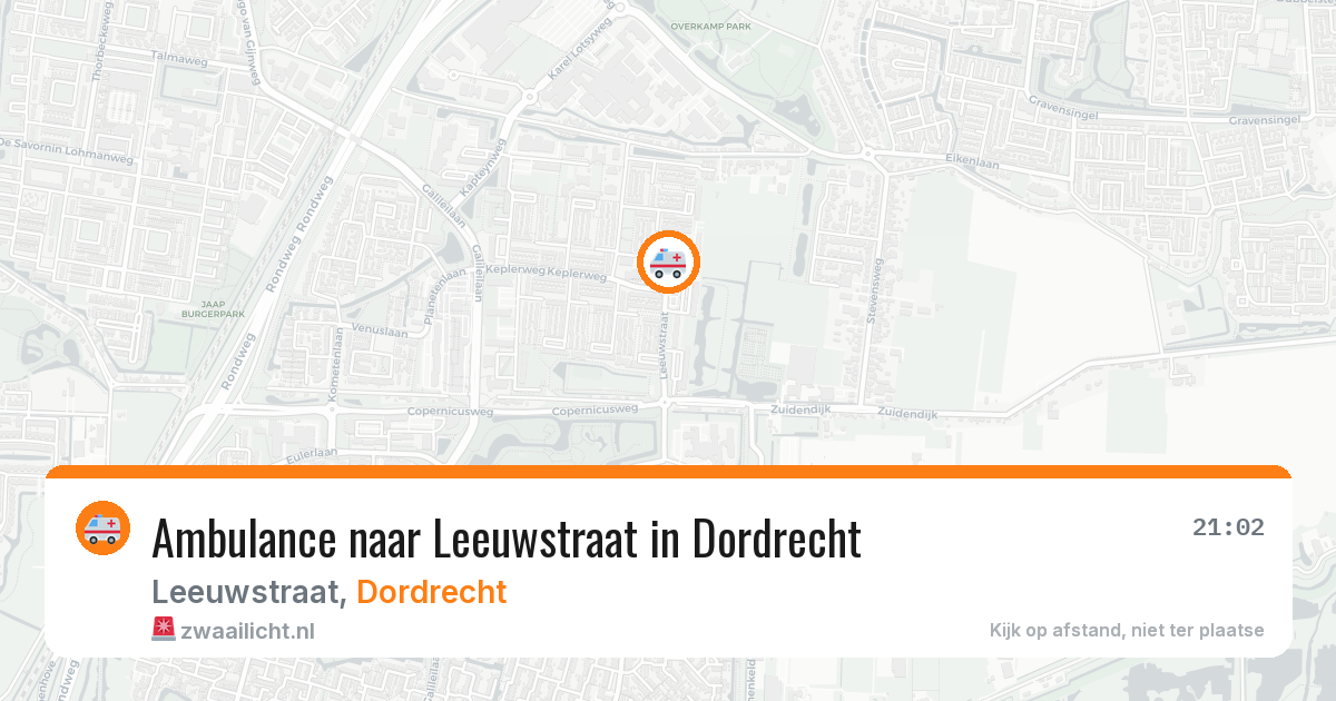 Ambulance naar Leeuwstraat in Dordrecht — 11 aug 2026