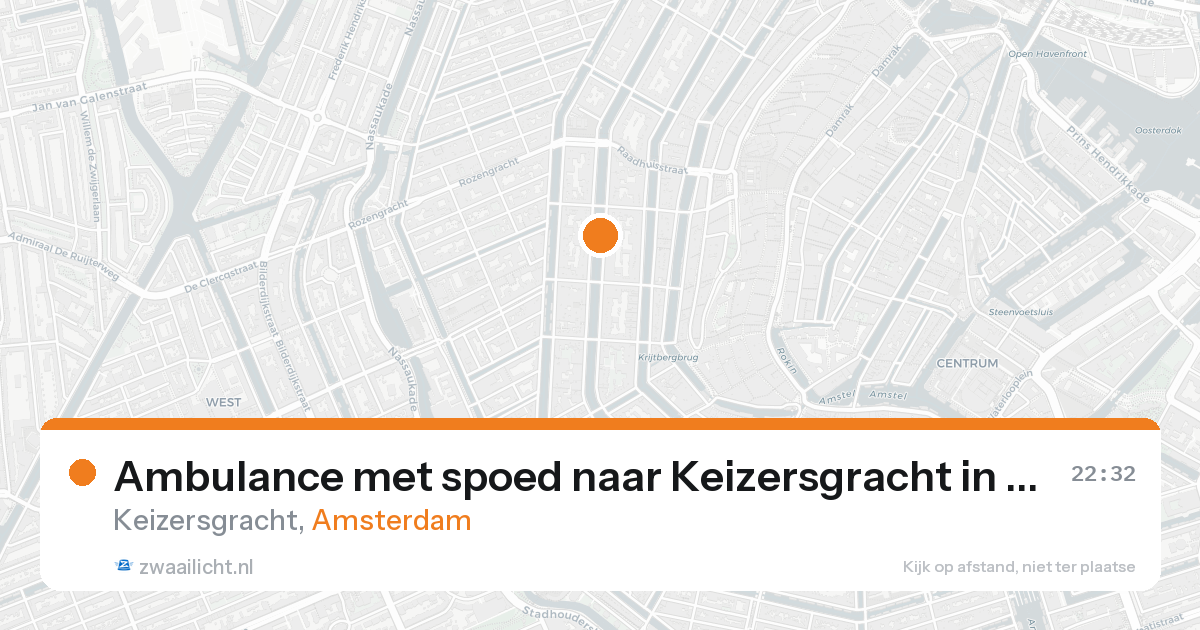Ambulance met spoed naar Keizersgracht in Amsterdam — 15 aug 2026