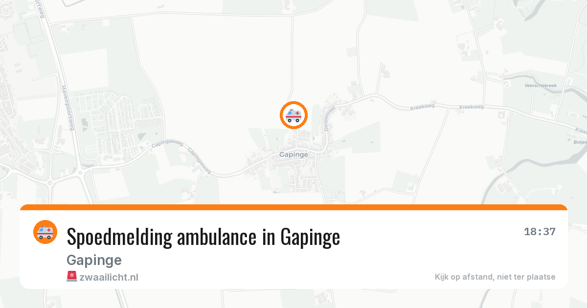 Spoedmelding ambulance in Gapinge — 6 jul 2026